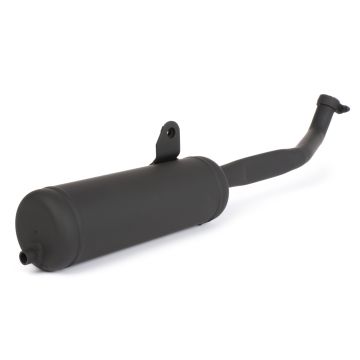 Pot d'échappement Proma CityPower, diamètre collecteur 22mm Piaggio Ciao, PX, SI, Bravo noir (convient avec béquille centrale)