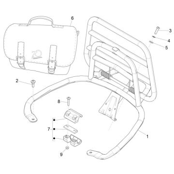 Porte-bagages arrière Vespa Primavera 125 4T 3V IE ABS