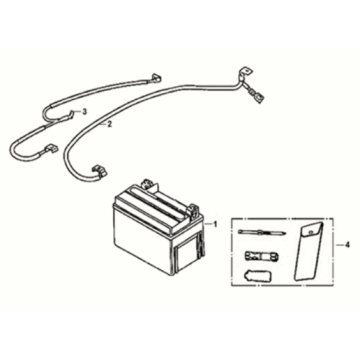 Battery - tool box Sym Jet 14 125I AC E5 2021-2024