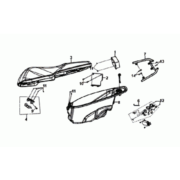 BOÎTIER DE BATTERIE COMP.