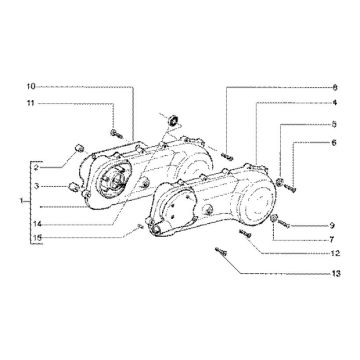 Couvercle de carter Gilera Runner FXR 180 2T LC