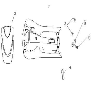 Protège-jambes - Capot avant Chine Ape50 noir