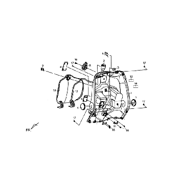 Plaque intérieure Sym Fiddle III (BR497U) marron mat