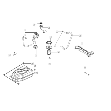 Réservoir de carburant Kymco People S 50i E4 Matt Grey