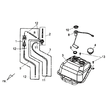 Carburateur - Sym Orbit Essence Float (BU289) bleu
