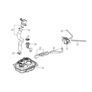 réservoir d'essence AGILITY 16+ 4T 125 Matt Metallic Light Blue