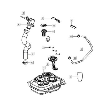 réservoir d'essence AGILITY 16+ 4T 200i Matt Metallic Bleu clair