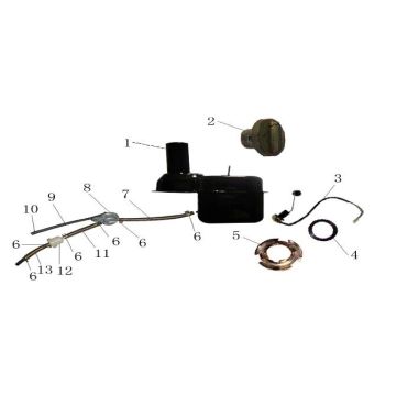 Réservoir d'essence AGM GT noir