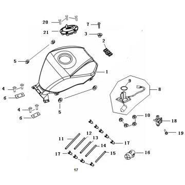 Réservoir d'essence China Strada