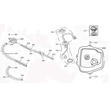 Réservoir d'essence Fosti Touring argent