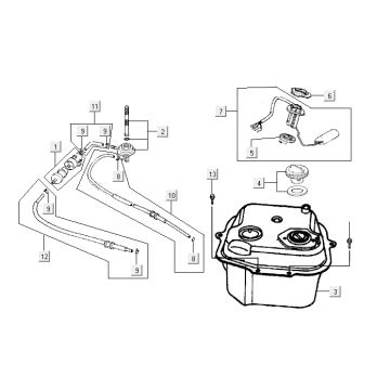 Réservoir de carburant Kymco Yup 2t ac classic green