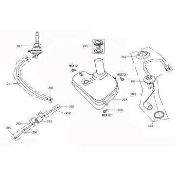 Réservoir d'essence Neco Borsalino Oro vert