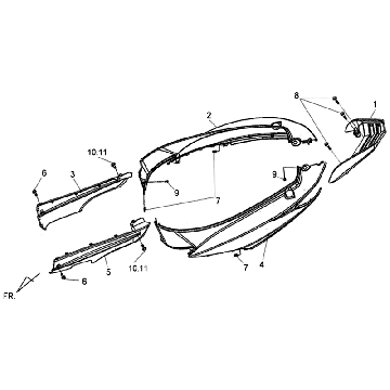 Placage Sym Jet 4 (R086) rouge