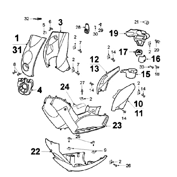 Placage Peugeot Ludix 10 noir