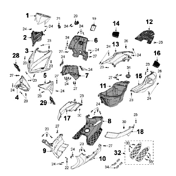 Placage Peugeot Speedfight 3 4 temps noir