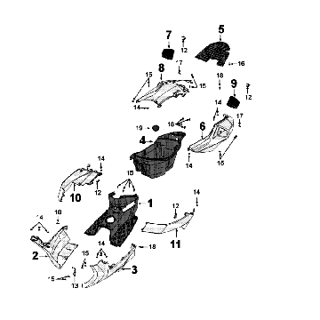 Placage Peugeot Speedfight 4 4 temps noir