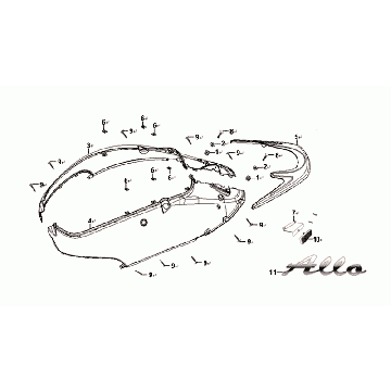 Placage Sym Allo Euro4 (LX-17348) Brun brillant