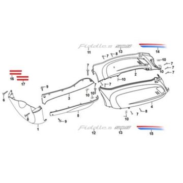 Beplating Sym Fiddle II Euro4 Gold (BR-435S)