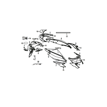 Placage Sym Jet 14 noir (BK-007U)