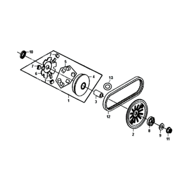 Chaîne mobile Sym Fiddle II Euro4 Bride (WH-006) blanche