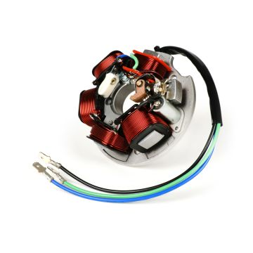Allumage de plaque de base BGM Original (allumage par point de contact, 3 câbles, 12V) Vespa 50 N (D),50 L (D),50 R (D),50 Special (V5A2T (D),V5B3T (D)),50 RVS (D) ),50S,50 SR,90 acier inoxydable,PV 125 (VMA1T)