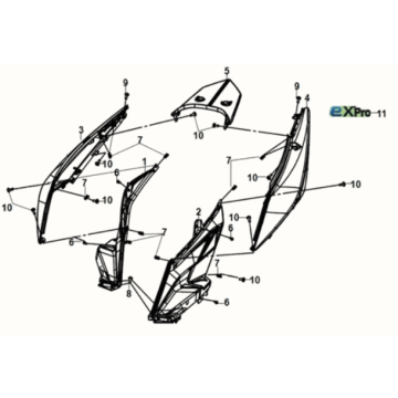 Housse de carrosserie Sym E-XPRO 45KM/H 2020-2021 Blanc (WH-8018P)
