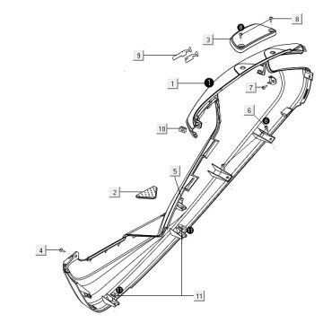 Bulle latérale droite Niu M1 noir mat