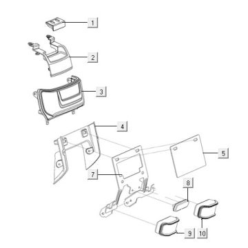 Feu arrière noir mat Niu N1S