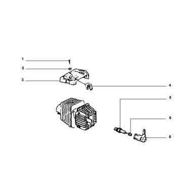 Bougie - Capot de refroidissement de cylindre Piaggio Ciao 50 2T AC