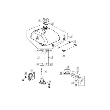 Réservoir de carburant Kymco Maxxer 90 Black