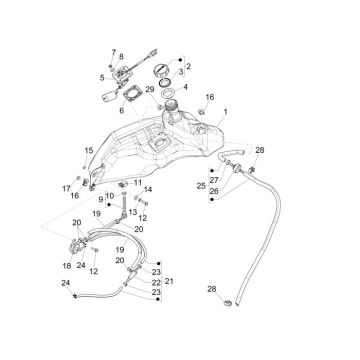 Réservoir d'essence Vespa Primavera 2 temps