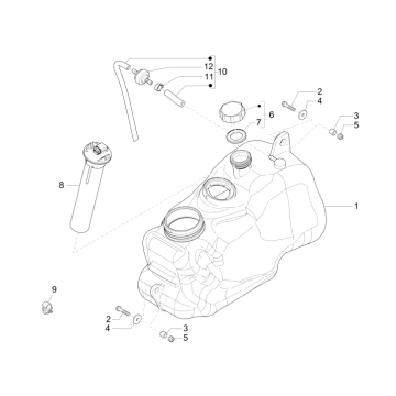 Réservoir de carburant Piaggio MP3 500 LT Business 2014-2016