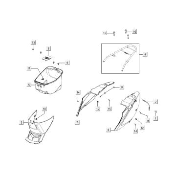 Sellebak Kymco Agility 10' 4 temps gris foncé