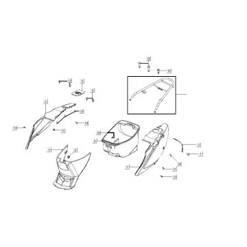 Sellebak Kymco Agility FR 12" 4 temps euro4 marron