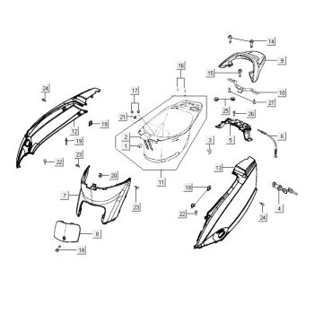 Flux sportif Sellebak Kymco Vitality 2t AC