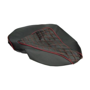 Couvre-selle Selledeck/Piaggio Zip Chesterfield noir/rouge