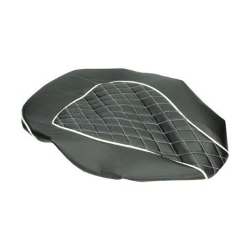 Couvre-selle Selledeck/Piaggio Zip Chesterfield noir/blanc