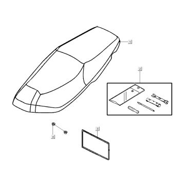 Selle Selleseat Kymco Super 8 Street 4 temps rouge