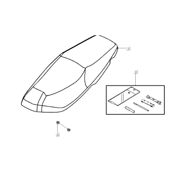Selle Selleseat Kymco Super8 Street 50i E4 Gris mat