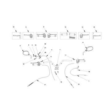 Guidon - Rétroviseurs - Câbles Bye Bike 50 2T AC