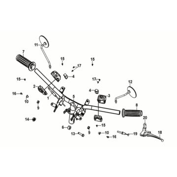Interrupteur à câble et levier Sym Fiddle IV 50 E5