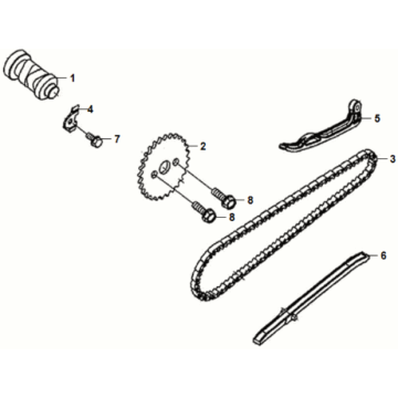 Cam shaft Sym Fiddle IV 125i LC ABS E5 2020-2021
