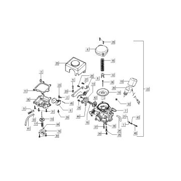 Carburateur - Starter Kymco Sento 4T AC blanc