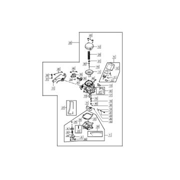 Carburateur Kymco Agility Fat 12' 4 temps techno argent