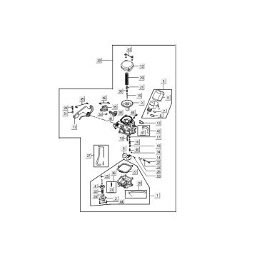 Carburateur Kymco Like 4 temps diamant blanc comme T T
