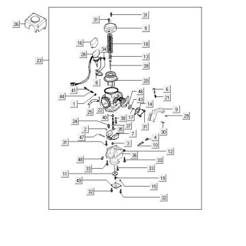 Carburateur Kymco Vitality 50 4T AC anthracite
