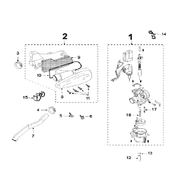 Carburateur Peugeot Speedfight 3 LC bleu