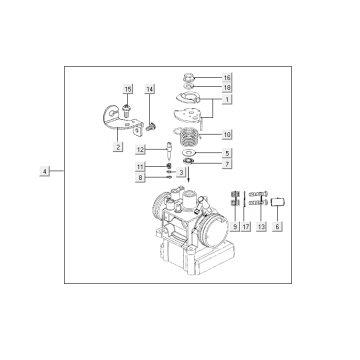 Carburateur Kymco Super8 Street 50i E4 Gris mat