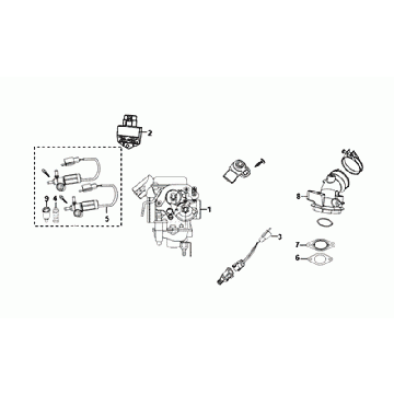 CARBURATEUR Sym Orbit II Euro 4 gris mat