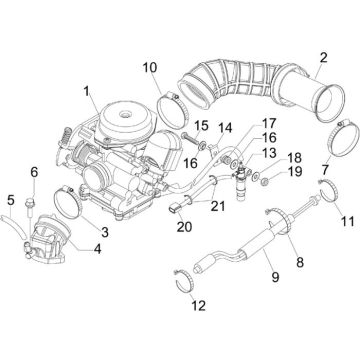 Carburateur Vespa LX 50 4T 4V AC 45km/h